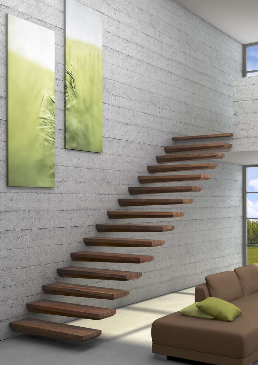 Kragarmtreppe EGO mit voutenförmigen Stufen