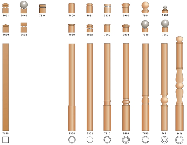 arcus Treppen - Stäbe, Pfosten, Handläufe im Treppenbau