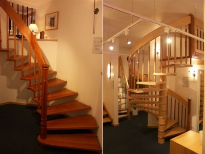 Treppenstudio Holzwickede - Holztreppen: Wendeltreppe und Spindeltreppe